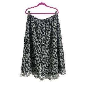 Personal Vintage Boho Cottagecore Prairie Whimsigoth Floral Button Front Skirt